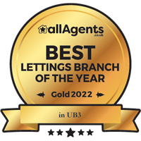 allAgents Best Lettings Branch of the Year in UB3 - Gold 2022
