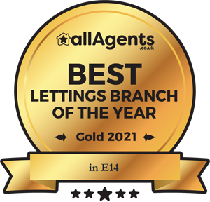 allAgents Best Lettings Branch of the Year in E14 - Gold 2021
